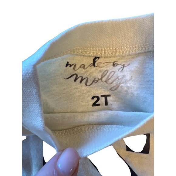 Toddler Tee By Made By Molly 2T Cotton Red & Blue Sleeves Patriotic Design - Picture 3 of 4